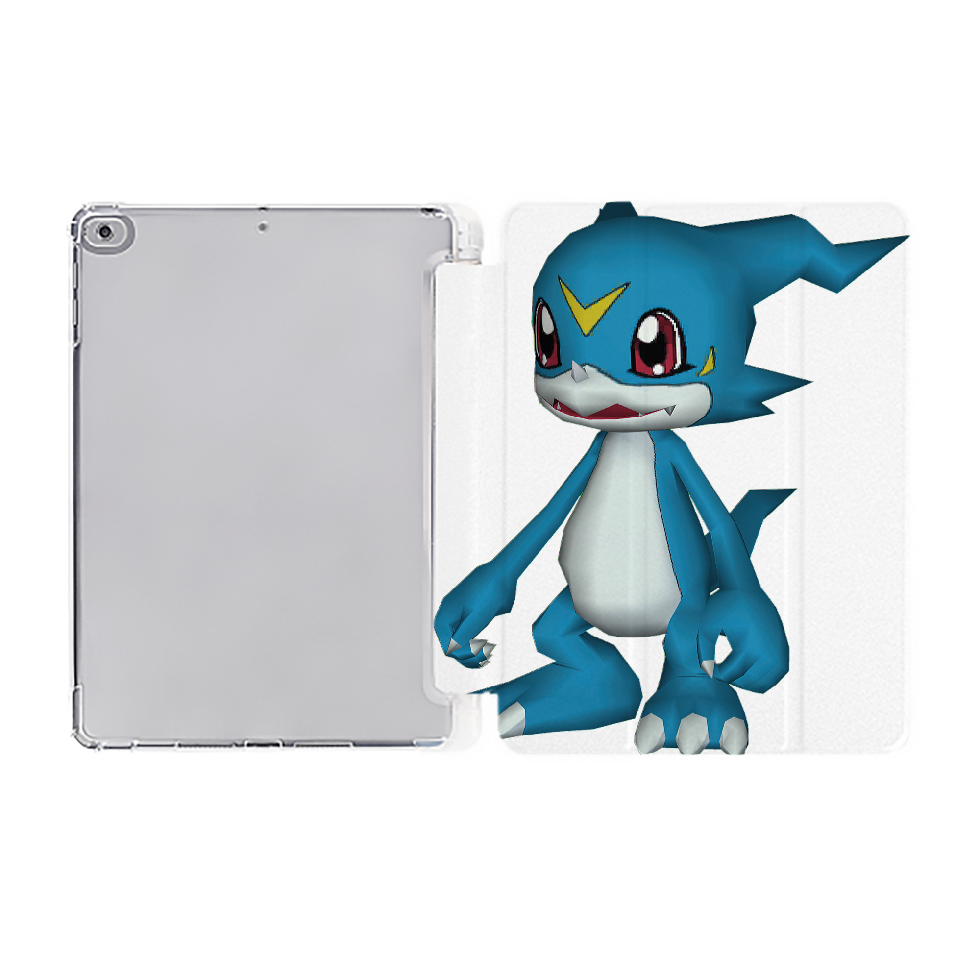 （画像用） Digimon デジタルモンスター/デジモン IPad ケース ペン収納付き 三つ折りスタンド PUレザー×シリコン 対応機種9.5/10.5/10.9インチ